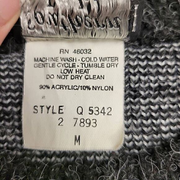 Ugly Christmas Sweater Winner Gray White Snowflake - Picture 4 of 5